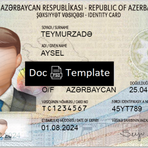 Azerbaijan ID Card Template