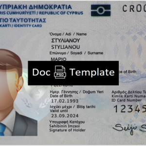Cyprus ID Card Template