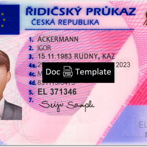 Czech Republic Driver License Template
