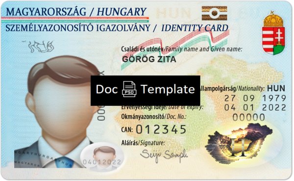 Hungary ID Card Template