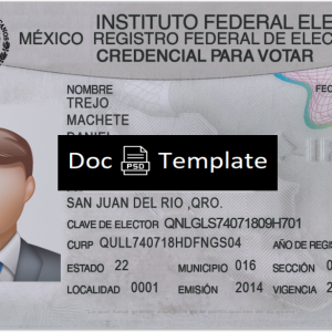 Mexico ID Card Template