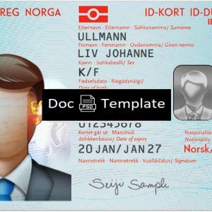 Norway ID Card Template