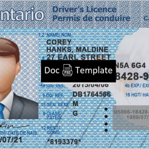 Ontario Driver License Template