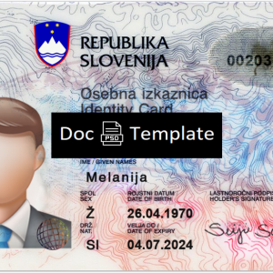 Slovenia ID Card Template