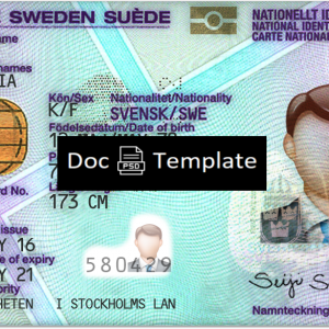 Sweden ID Card Template