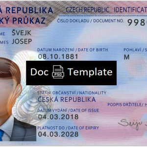 Czech Republic ID Card Template