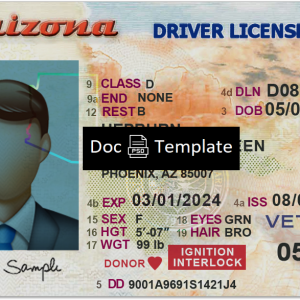 Arizona Driver License Template