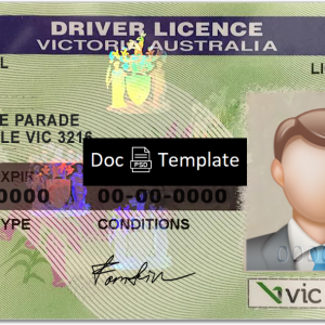 Australia Driver License Template