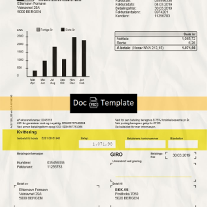 Norway Utility Bill Template